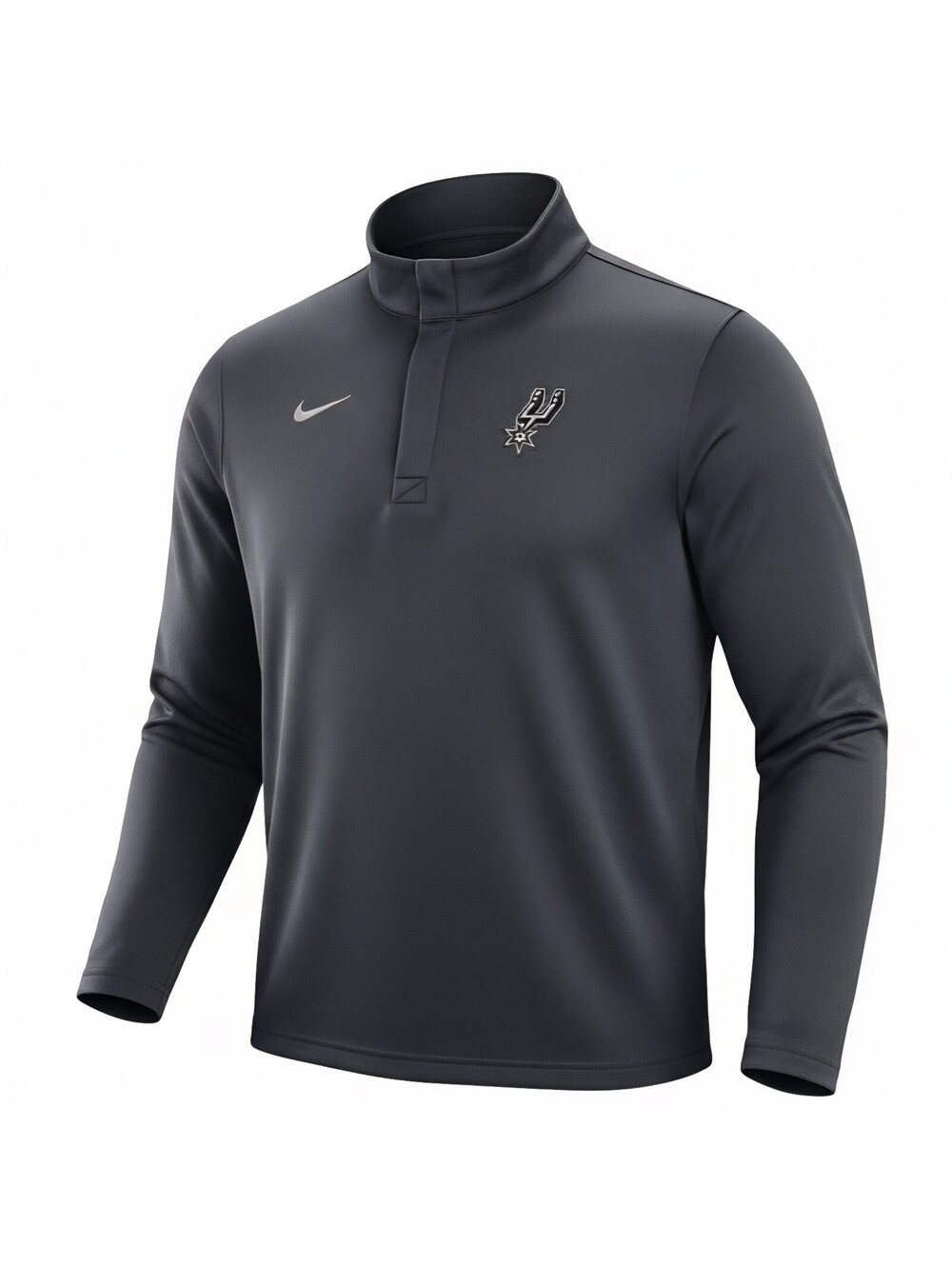Nike San Antonio Spurs Quarter Zip Jacket Mens Large L Black Engineered NBA